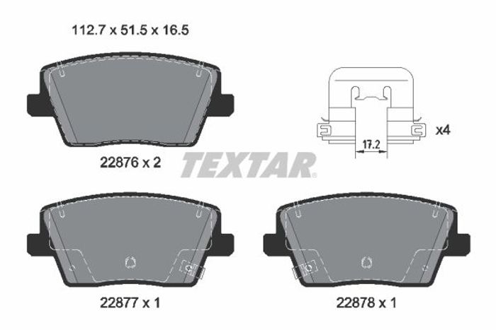Bremsbelagsatz hinten , passt zu: HYUNDAI I30 2.0 07.17