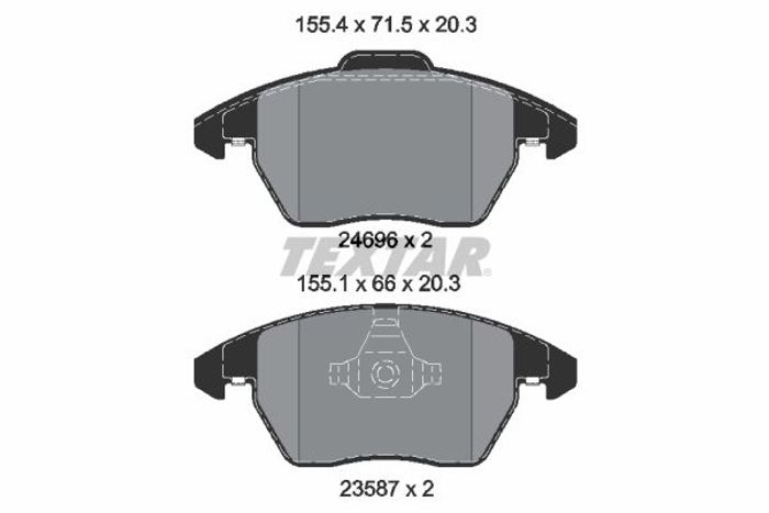 Bremsbelagsatz vorne , passt zu: AUDI A1; SEAT IBIZA IV, IBIZA IV SC, IBIZA I...