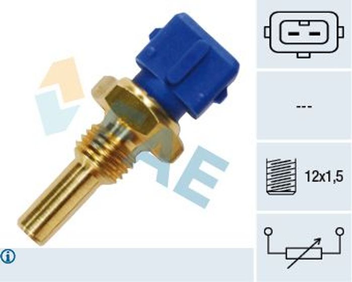 Kühlmitteltemperatur -Sensor (anzahl der Pins: 2, blau) passt zu: IVECO DAILY...