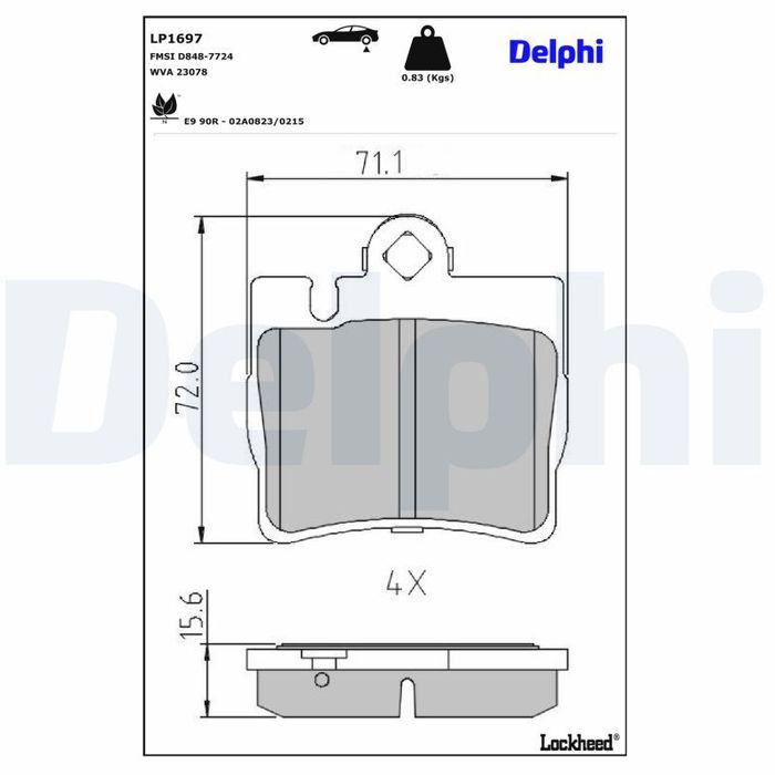 Bremsbelagsatz hinten , passt zu: MERCEDES S (C215), S (W220, V220) 2.8-6.3 1...