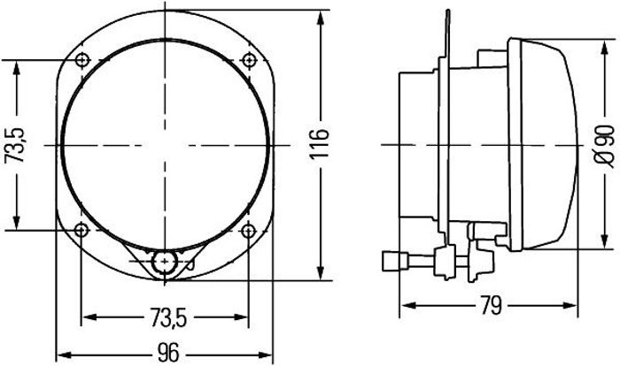 Nebelleuchte L (H7, 79/96x116mm, mit Kurvenlicht) 24V passt zu: DAF; IVECO; S...