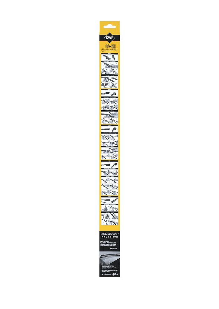 Wischerblatt Flachbalkenwischer vorne mit Spoiler (2Stück) AquaBlade 650/550m...
