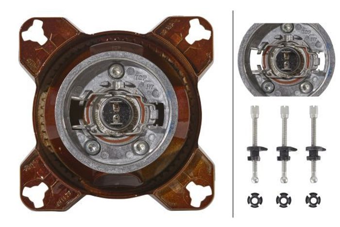 Scheinwerfer L/R; 90 mm Classic (H7) passt zu: FENDT 819 VARIO, 822 VARIO, 82...