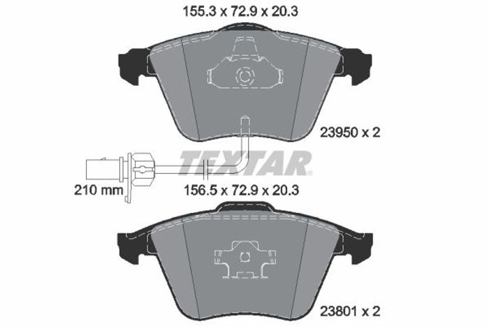 Bremsbelagsatz vorne , passt zu: AUDI A4 B6, A4 B7, A6 ALLROAD C6, A6 C6, A8...