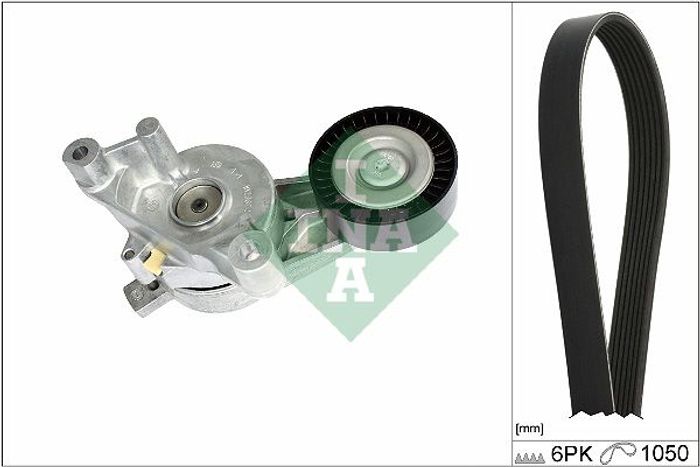 Satz der Rippenriemen (mit Spanner) passt zu: AUDI A3; SEAT ALTEA, ALTEA XL,...