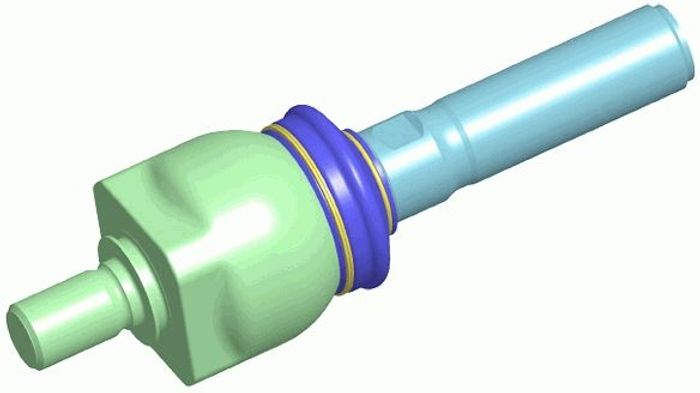 Axialgelenk (150mm M28mmx1,5mm M22x1,5mm) passt zu: JCB 520, 520 LE, 520 S, 5...