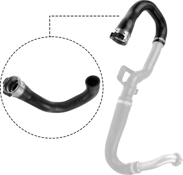 Kühlsystem Gummischlauch unten/vorne R (42mm/37mm) passt zu: OPEL COMBO, COMB...