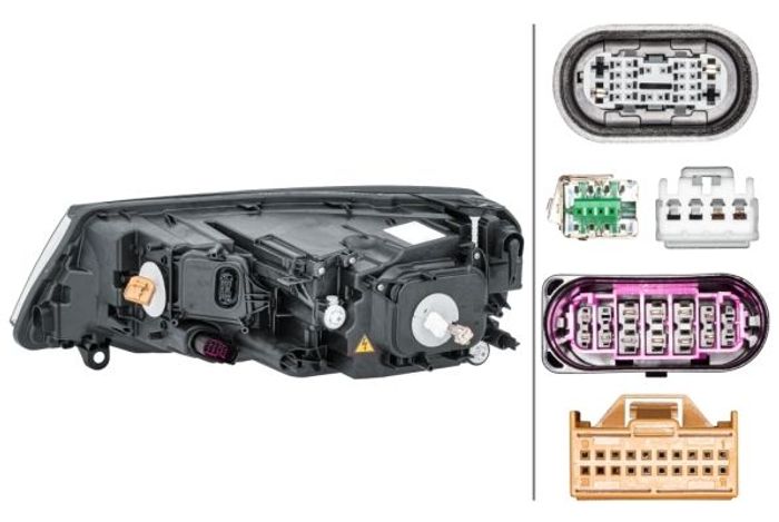 Scheinwerfer R (D3S/LED/W5W/WY21W, elektrisch, mit motor) passt zu: VW TOUARE...