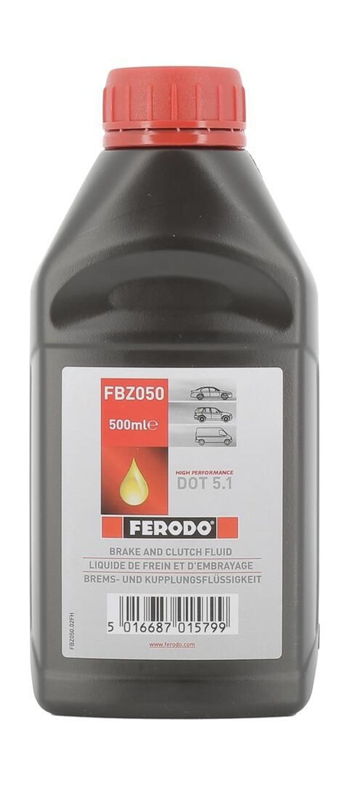Bremsflüssigkeit DOT5.1 (0,5L) [trocken: 270°C, nass: 170°C SAE J1703, ISO/DI...
