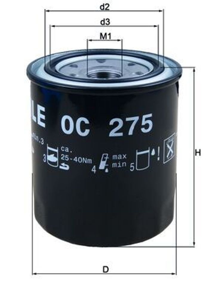Ölfilter passt zu: FORD RANGER; MAZDA B-SERIE; MITSUBISHI L200; TOYOTA 4 RUNN...