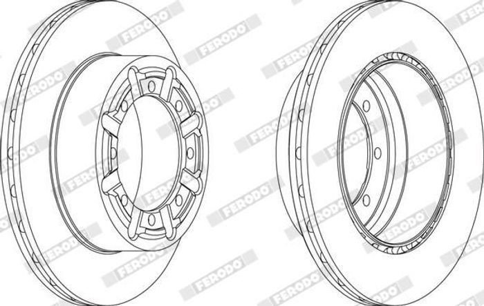Bremsscheibe hinten/vorne L/R passt zu: NISSAN CABSTAR, CABSTAR E, NT400 CABS...