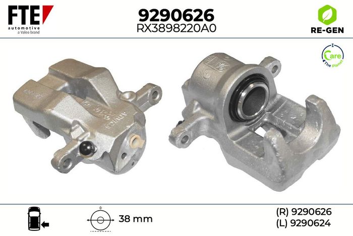 Scheibenbremsenklemme hinten R (runderneuert) passt zu: TOYOTA RAV 4 III, RAV...