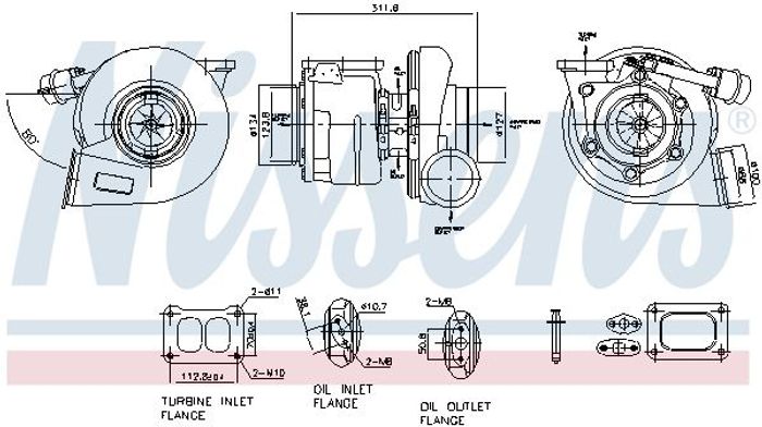 Turbolader (mit Montageset) D16C; D16E; D16G passt zu: VOLVO FH16, FH16 II D1...