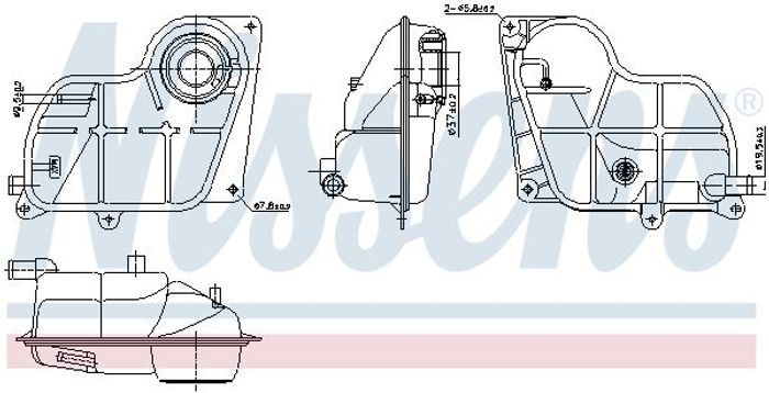 Kühlmittelausgleichsbehälter (mit Niveausensor) passt zu: AUDI A4 B5, A6 C5,...