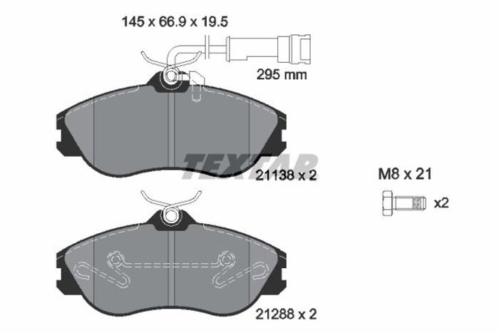Bremsbelagsatz vorne , passt zu: AUDI 100 C3, 200 C3, 80 B4, 90 B3, CABRIOLET...