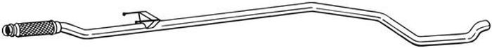 Auspuffrohr mitte passt zu: PEUGEOT 206+ 1.4D 01.09-06.13