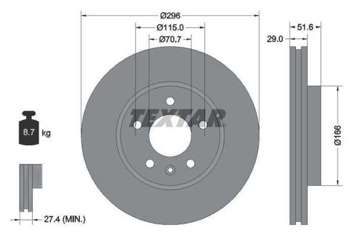 Bremsscheibe vorne L/R (ohne Radschraube) passt zu: CHEVROLET CAPTIVA, EQUINO...