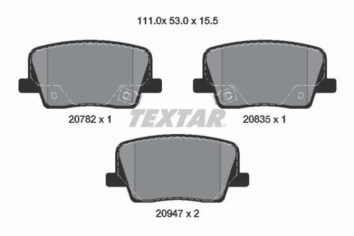 Bremsbelagsatz hinten , passt zu: SSANGYONG REXTON 2.0/2.2D 07.17