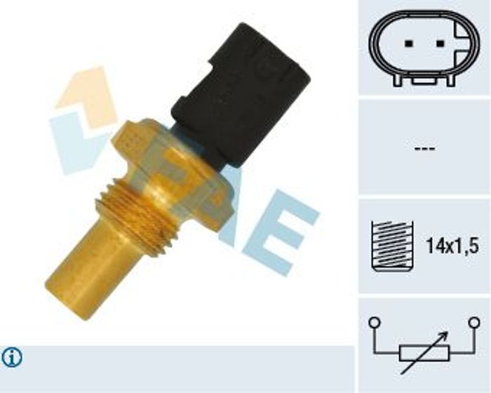 Kühlmitteltemperatur -Sensor (anzahl der Pins: 2, schlüsselgröße: 19mm, schwa...