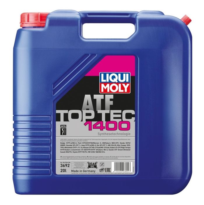 Öl ATF TopTec 1400 (20L) ; DODGE CVTF+4; DODGE NS-2; FORD CVT 23; FORD CVT 30...