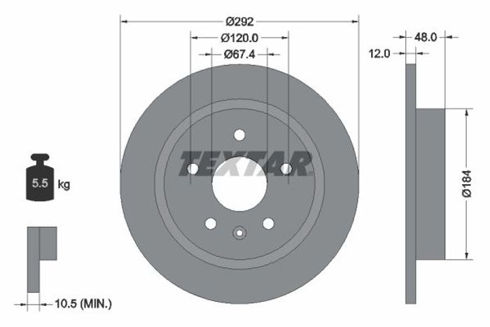 Bremsscheibe hinten L/R passt zu: CHEVROLET MALIBU; OPEL INSIGNIA A, INSIGNIA...