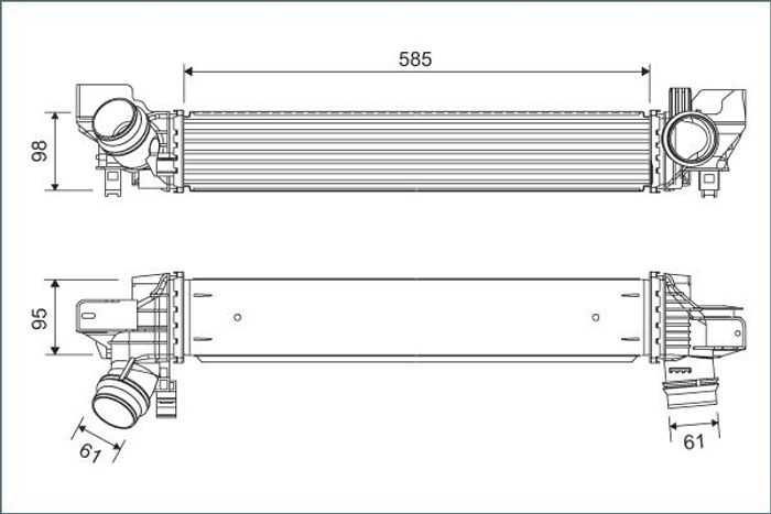 Ansaugluftkühler passt zu: BMW 2 (F45), X1 (F48), X2 (F39); MINI COUNTRYMAN (...
