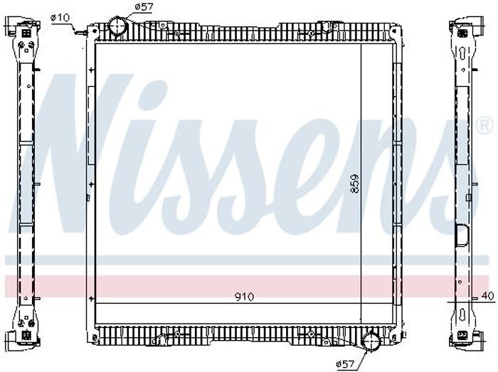 Kühler Motor ((en) with frame) passt zu: SCANIA G I, P I, R I DC09.108-DT12.1...