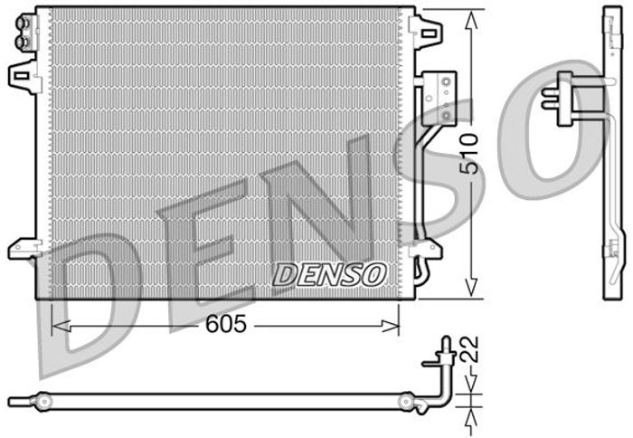 Klimaanlage Kondensator passt zu: CHRYSLER GRAND VOYAGER V, TOWN & COUNTRY, V...