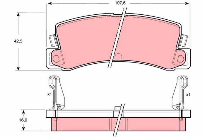 Bremsbelagsatz hinten , passt zu: BMW 3 (E21); GEO STORM; LEXUS ES; TOYOTA CA...