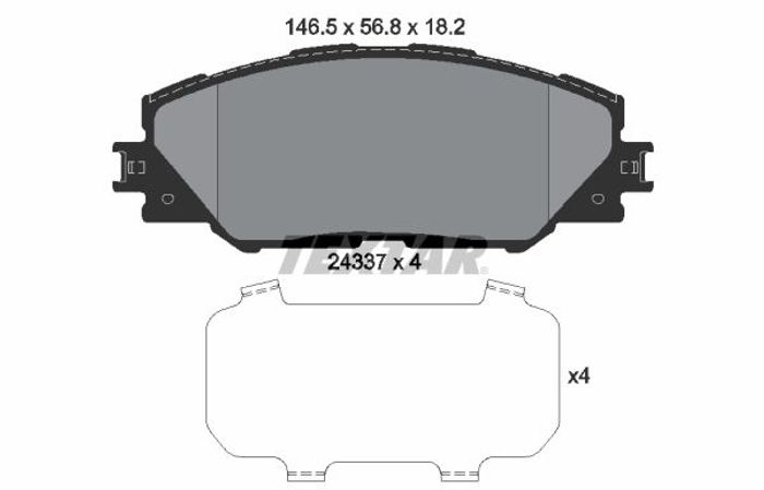 Bremsbelagsatz vorne , passt zu: PONTIAC VIBE; TOYOTA AURIS, MARK X ZIO I, MI...