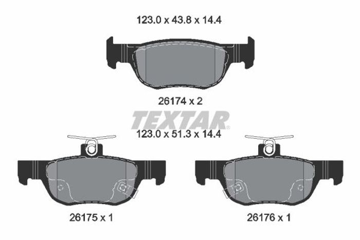 Bremsbelagsatz hinten , passt zu: MAZDA 3, CX-30, MX-30 0.8H-Electric 11.18