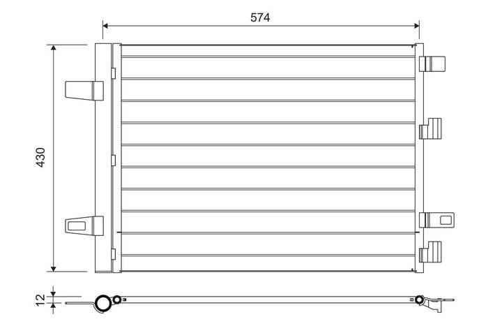 Klimaanlage Kondensator (mit Trockner) passt zu: MERCEDES A (V177), A (W177),...