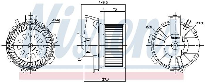 Gebläse passt zu: CITROEN C2, C2 ENTERPRISE, C3 I, C3 PLURIEL; PEUGEOT 1007,...