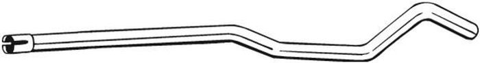 Auspuffrohr mitte (länge:1750mm) passt zu: OPEL MERIVA A 1.7D 09.03-05.10