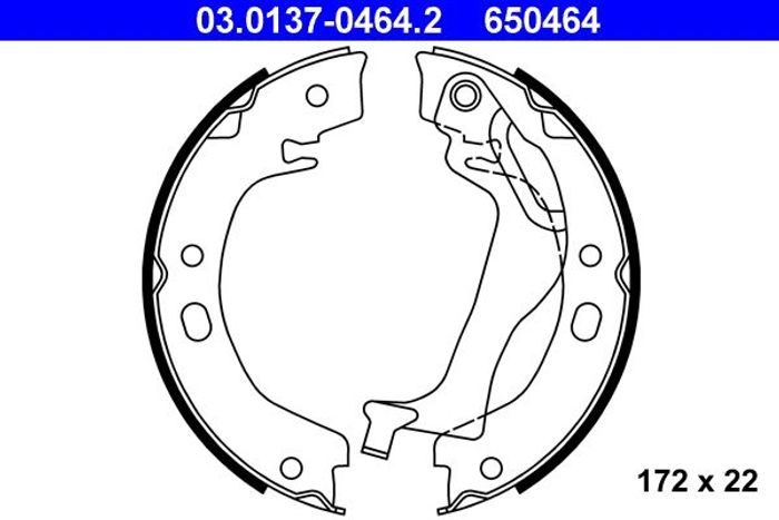 Bremsbacke passt zu: TOYOTA COROLLA 1.3-2.0D 03.01-03.08