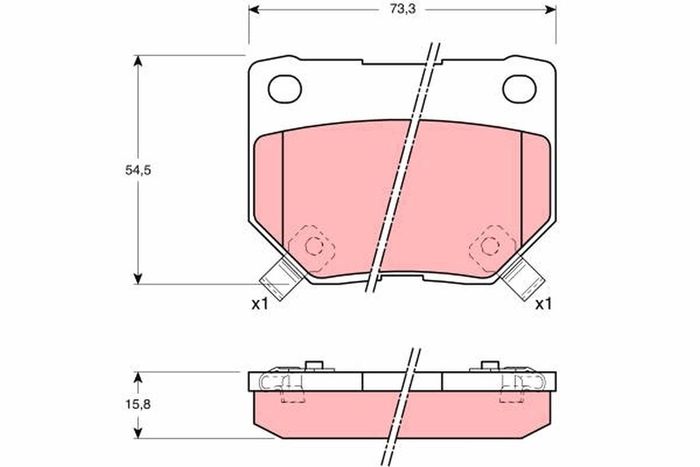 Bremsbelagsatz hinten , passt zu: NISSAN 300ZX, SKYLINE 2.5/3.0 05.90-07.00