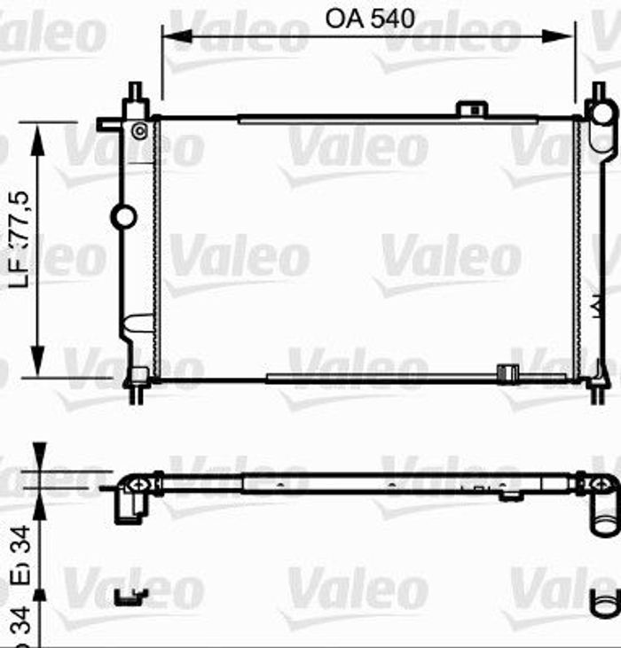 Kühler Motor passt zu: OPEL ASTRA F 1.7D 12.91-01.99