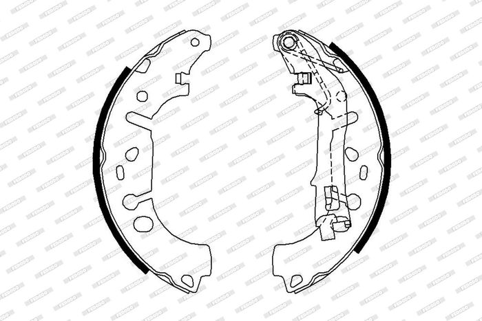 Bremsbacke passt zu: CITROEN NEMO; FIAT FIORINO, GRANDE PUNTO, LINEA, PUNTO,...