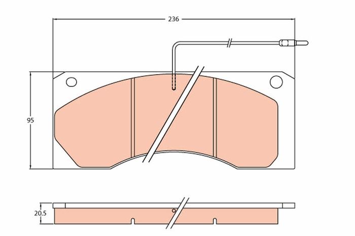 Bremsbelagsatz vorne MERITOR SEE 26X7 passt zu: RVI FR1 MIDR06.20.45A2-MIDR06...