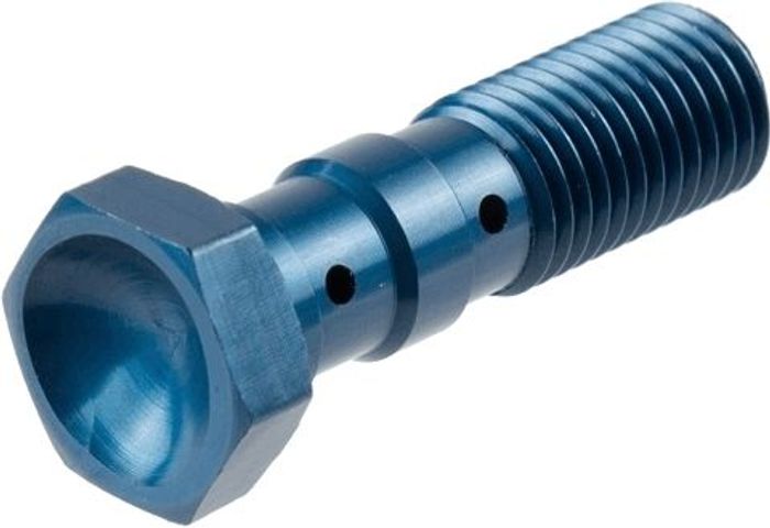 Bremsschlauchschraube M10x1,25, farbe: Blau (für 2 Rohre)