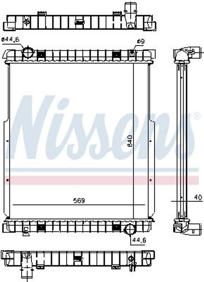 Kühler Motor ((en) without frame) passt zu: IVECO EUROCARGO I-III, EUROCARGO...