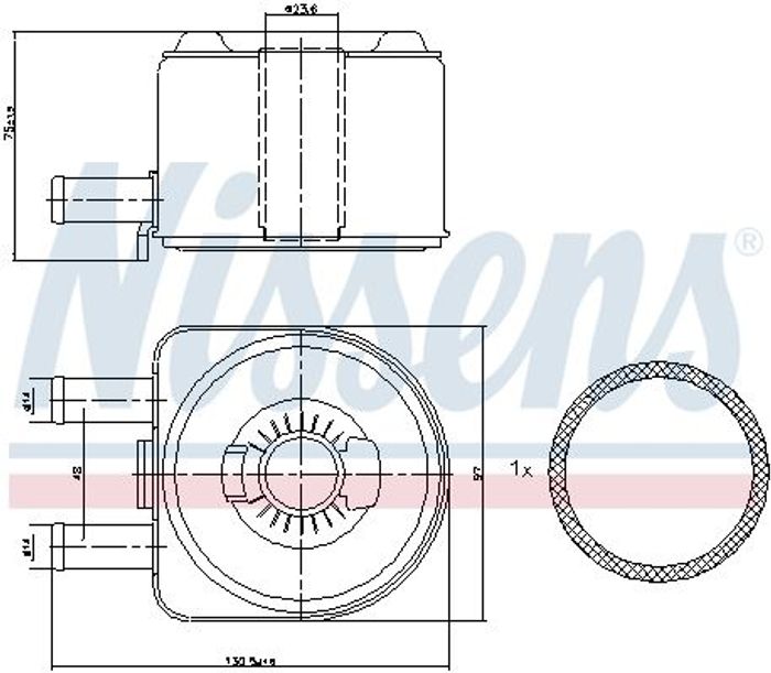 Motorölkühler (mit mechanischer getriebe, mit Dichtung; mit easy fit Elemente...