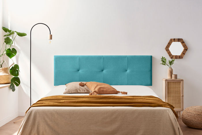 Gepolstertes Kopfteil ALTEA Aqualine 130x50x5 cm - Türkis - Moonia