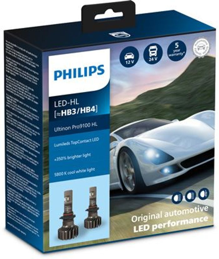 LED Glühbirne (Satz 2Stück) HB3/HB4 12/24V P20D/P22D keine Zertifizierung der...