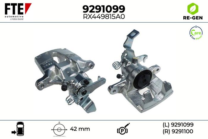Scheibenbremsenklemme hinten L (runderneuert) passt zu: NISSAN INTERSTAR; OPE...