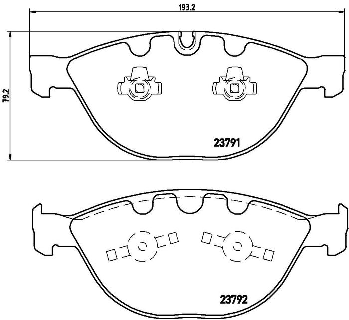 Bremsbelagsatz vorne , passt zu: BMW 5 (E60), 5 (E61), 6 (E63), 6 (E64), 7 (E...