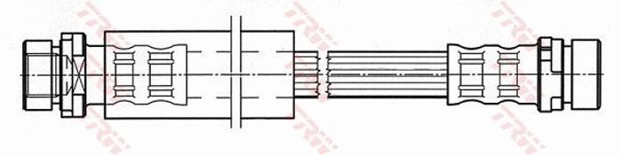 Bremsleitung elastisch hinten L/R (länge 325mm, M10x1/M10x1) passt zu: FORD F...