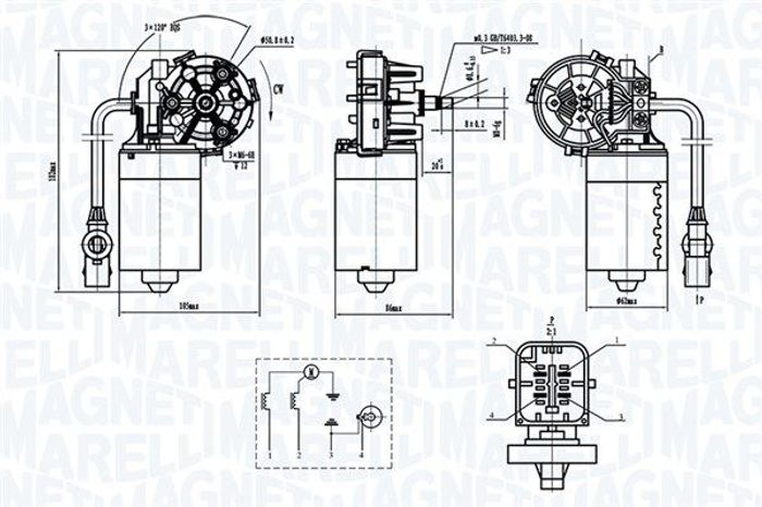 Wischermotor vorne passt zu: CITROEN XSARA PICASSO 12.99-06.12