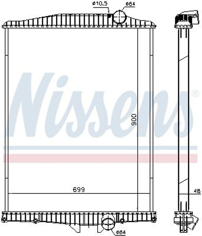 Kühler Motor ((en) without frame) passt zu: VOLVO FH12, FM, FM10, FM12, FM7,...