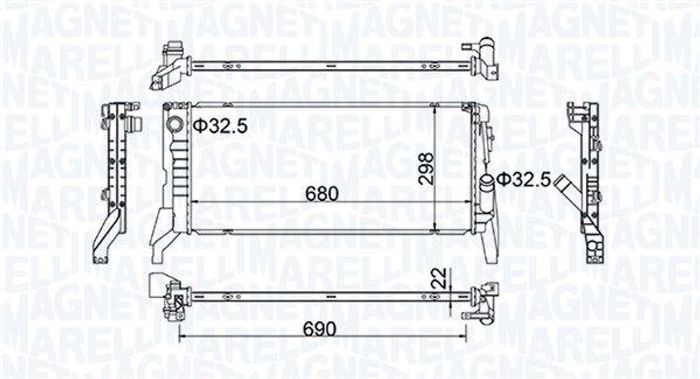 Kühler Motor passt zu: BMW 2 (F45), 2 GRAN TOURER (F46), 2 GRAN TOURER VAN (F...